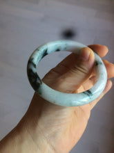 Load image into Gallery viewer, 58mm Certified Type A 100% Natural light green/white Jadeite Jade bangle S53-0441