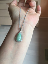 Load image into Gallery viewer, 100% natural type A sunny green jadeite jade water drop pendant necklace group PA111