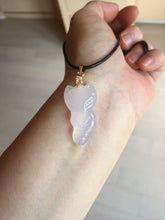 Load image into Gallery viewer, 100% natural icy transparent White/clear Chalcedony fox pendant CB80