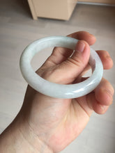 Load image into Gallery viewer, 56.8mm Certified Type A 100% Natural sunny green/white Jadeite Jade bangle BP50-3874