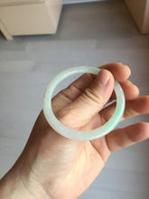 Load image into Gallery viewer, 50mm certified 100% natural Type A icy watery sunny green/purple/gary oval jadeite jade bangle PA158-2886