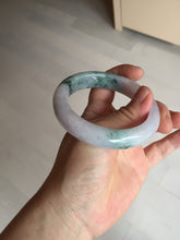 Load image into Gallery viewer, 55.9mm Certified 100% natural Type A light purple with sunny flying flowers jadeite jade bangle BL106-8719