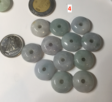 Load image into Gallery viewer, 14mm Type A 100% Natural white light green purple yellow Jadeite Jade abacus bead pendant group BP91 Add-on item