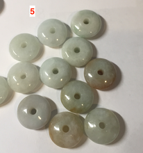 Load image into Gallery viewer, 14mm Type A 100% Natural white light green purple yellow Jadeite Jade abacus bead pendant group BP91 Add-on item