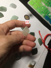 Load image into Gallery viewer, 100% natural type A jadeite jade icy Willow leaf bead KS97