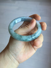 Load image into Gallery viewer, 55mm Certified Type A 100% Natural light green purple with floating flowers Jadeite bangle AY128-6647