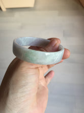 Load image into Gallery viewer, 51mm Certified Type A 100% Natural light purple/white square Jadeite Jade bangle BN96-2709