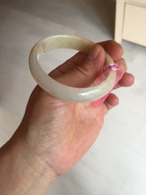 Load image into Gallery viewer, 51mm certified 100% natural Type A icy watery light green yellow white oval jadeite jade bangle PC19-6672