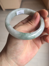 Load image into Gallery viewer, 53.7mm certificated Type A 100% Natural light green white Jadeite Jade bangle S89-7060