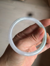 Load image into Gallery viewer, 54.5mm certified 100% natural green/purple/white slim round cut jadeite jade bangle L147-5552