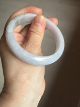Load image into Gallery viewer, 56.5mm certified 100% natural type A purple/white/brown jadeite jade bangle E82-0824