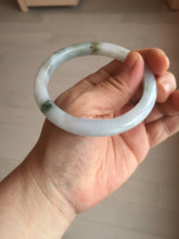 Load image into Gallery viewer, 57.7mm certified Type A 100% Natural green yellow brown white slim Jadeite Jade bangle BS89-6674