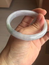 Load image into Gallery viewer, 53mm Certified Type A 100% Natural light green white purple oval Jadeite bangle X160-3838(Etsy 已经列)