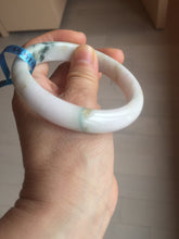 Load image into Gallery viewer, 59.4mm Certified 100% natural type A fresh green white jadeite jade bangle F121-9545