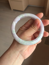 Load image into Gallery viewer, 59.5mm certified Type A 100% Natural light green sunny green light purple Jadeite Jade bangle BF147-8465