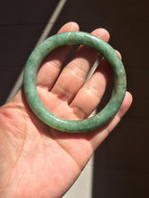 Load image into Gallery viewer, 55.3mm Certified 100% natural Type A dark green/brown round cut jadeite jade bangle BM11-5374