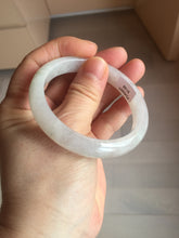 Load image into Gallery viewer, 52.5mm 100% natural certified icy watery light green/white/light purple jadeite jade bangle AU39-8148