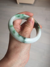 Load image into Gallery viewer, 57.7mm certified Type A 100% Natural sunny green yellow brown white Jadeite Jade bangle D136-1720