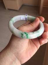 Load image into Gallery viewer, 60.2mm certified Type A 100% Natural light green sunny green light purple Jadeite Jade bangle BK139-5281