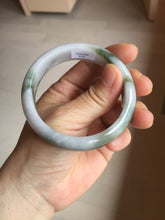 Load image into Gallery viewer, 54mm Certified Type A 100% Natural dark green purple(苏堤绕绿) Jadeite Jade bangle PC103-9161