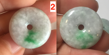 Load image into Gallery viewer, 19.3-22.4mm Type A 100% Natural sunny green/purple/gray Jadeite Jade Safety Guardian Button donuts Pendant group BL147