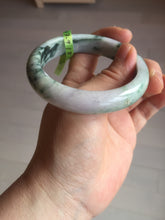 Load image into Gallery viewer, 56.8mm certificated Type A 100% Natural white/green/purple Jadeite Jade bangle E47-6211