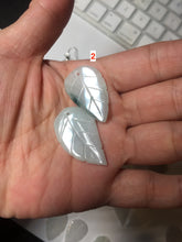 Load image into Gallery viewer, 100% natural type A white purple green yellow jadeite jade leaf pair pendant/earring group BP156