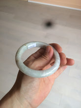 Load image into Gallery viewer, 55.5mm Certified type A 100% Natural light green/purple Jadeite bangle AZ89-1624