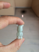 Load image into Gallery viewer, Type A 100% Natural light green jadeite jade cute baby bear pendant BG44