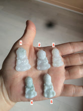 Load image into Gallery viewer, 100% Natural light green white jadeite Jade baby buddha (宝宝佛) pendant AX27