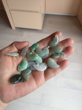 Load image into Gallery viewer, 100% Natural type A clear/ sunny green/ purple jadeite jade 3D fish Pendant BL71