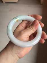 Load image into Gallery viewer, 59.2mm Certified 100% Natural type A light green/purple carved and golden-painted chubby round cut Jadeite Jade bangle PA174-(8571)