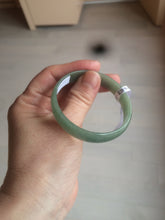 Load image into Gallery viewer, 51.6mm certified Type A 100% Natural oily dark green  thin style Jadeite jade bangle AM72-2823