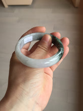 Load image into Gallery viewer, 53.4mm Certified Type A 100% Natural light purple/dark green jadeite Jade bangle BM60