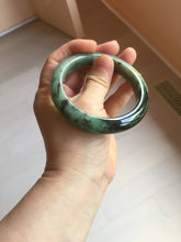 Load image into Gallery viewer, 58.7mm Certified 100% natural Type A dark green/sunny green/black/red/brown jadeite bangle PD81-9784