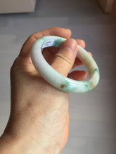 Load image into Gallery viewer, 52.2mm 100% natural certified green/purple/orange(FU LU SHOU) jadeite jade bangle Q139-7290