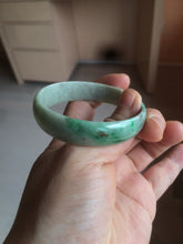 Load image into Gallery viewer, 52.5mm certified 100% natural Type A sunny green red yellow thin jadeite jade bangle GL19-1-4129