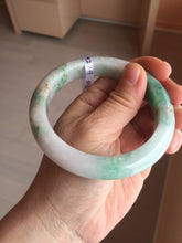 Load image into Gallery viewer, 60.2mm certified Type A 100% Natural light green sunny green light purple Jadeite Jade bangle BK138-5279