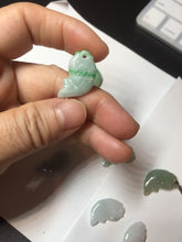 Load image into Gallery viewer, 100% Natural type A clear/ sunny green/ purple jadeite jade 3D fish Pendant BL71