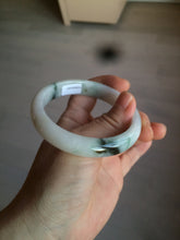 Load image into Gallery viewer, 56.5mm certified type A 100% Natural dark green/white jadeite jade bangle BG75-1837