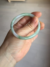 Load image into Gallery viewer, 48mm certified 100% natural Type A light green purple slim oval jadeite jade bangle PB207-2839