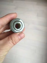 Load image into Gallery viewer, 100% natural type A black/dark green/gray (油青) broad jadeite jade band ring thumb ring bead set BN79