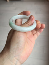 Load image into Gallery viewer, 50mm certified 100% natural Type A icy watery sunny green white (白底青) jadeite jade bangle BN69-9372