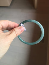 Load image into Gallery viewer, 58.8mm Certified Type A 100% Natural light green/blue/gray Guatemala slim round cut Jadeite bangle BP214-3802