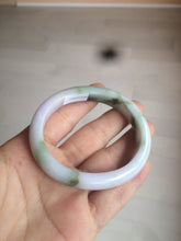 Load image into Gallery viewer, 50.5mm Certified Type A 100% Natural light purple/green oval shape Jadeite Jade bangle AY9-5293