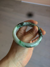 Load image into Gallery viewer, 56.3mm certified 100% natural Type A dark green/sunny green  jadeite jade bangle K106-2835
