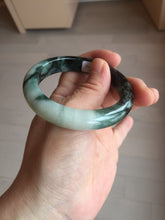 Load image into Gallery viewer, 54mm certified 100% natural Type A dark green white jadeite jade bangle AA43-5316