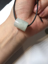 Load image into Gallery viewer, 14.5-16.7mm Type A 100% Natural white light green Jadeite Jade LuluTong (Every road is smooth) bead pendant group BP93 Add-on item