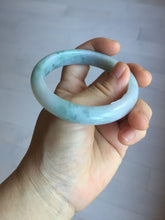 Load image into Gallery viewer, 55.5mm Certified Type A 100% Natural light green purple with floating flowers Jadeite bangle PA131-6646