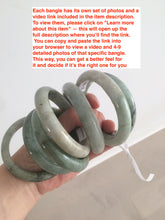 Load image into Gallery viewer, 52-63mm certified Type A 100% Natural dark green/white/black Jadeite Jade bangle group with defects GL1